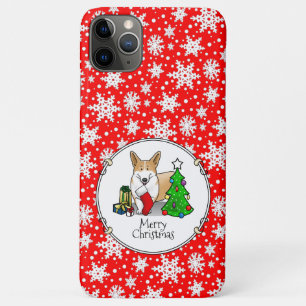 Christmas 2 Pembroke Welsh Corgi (red 1) Tree Cute iPhone 11 Pro Max Case