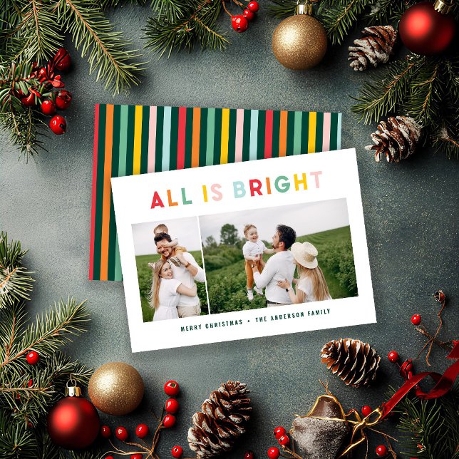 Christmas 2 photo collage rainbow cute fun holiday (Creator Uploaded)