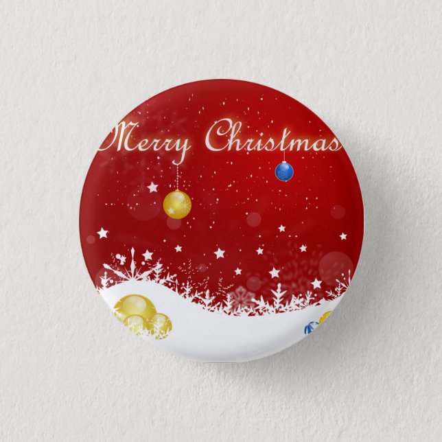 Christmas 3 Cm Round Badge (Front)