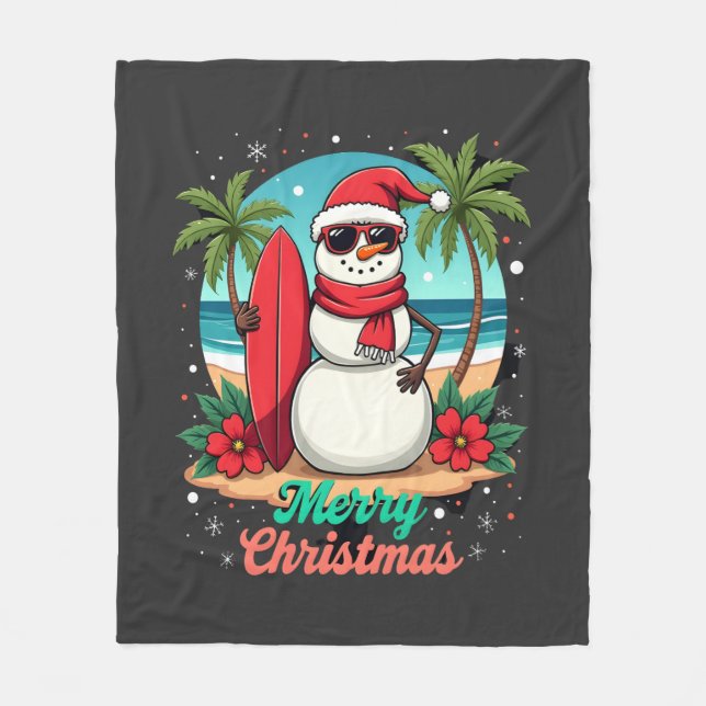 christmas (3) fleece blanket (Front)