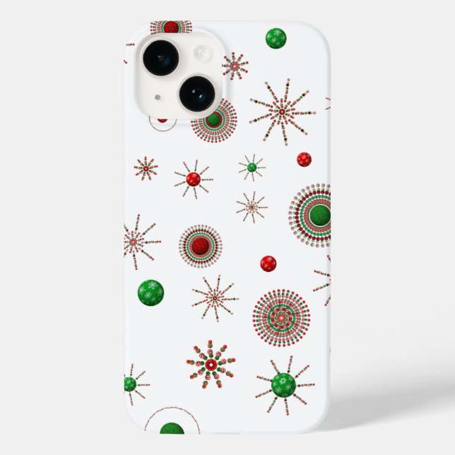 Christmas 3D Ornaments & Starbursts Case-Mate iPhone Case (Back)