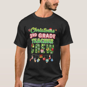Christmas 3rd Grade Teacher Crew Merry Pine Tree T T-Shirt