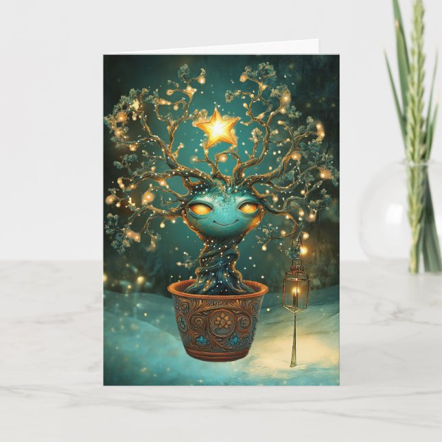 *~* Christmas 40  Cosmic Eyes Shine Love AP97   Thank You Card (Front)