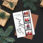 Christmas  4 photo collage typography modern rust<br><div class="desc">Christmas 4 photo collage typography modern rust joyful design.</div>