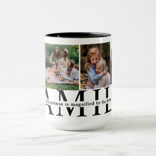 Christmas 4-Photo Collage Unique Family Keepsake Mug