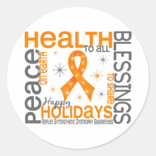 Christmas 4 RSD Snowflakes Classic Round Sticker