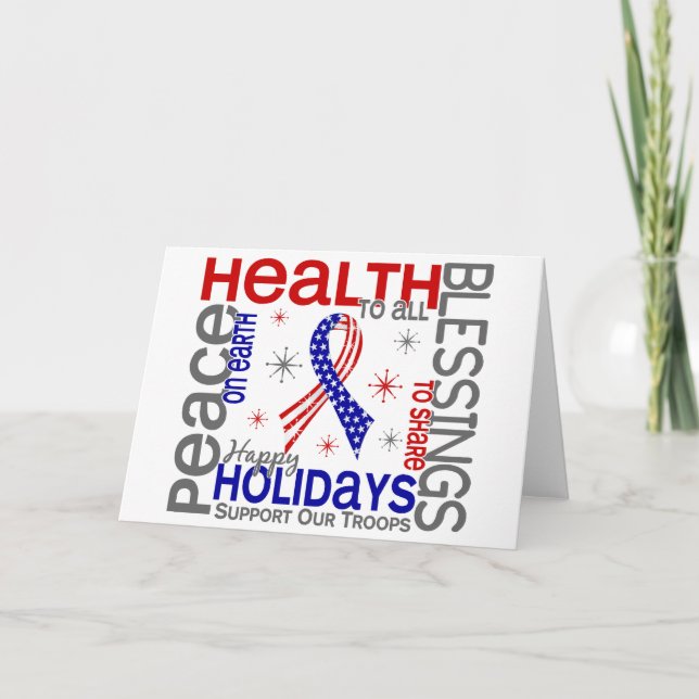 Christmas 4 Support Our Troops Holiday Card (Front)