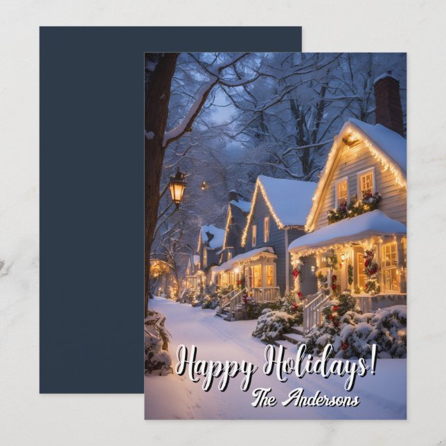 Christmas 4 Village, Happy Holidays,Christmas card (Front/Back)