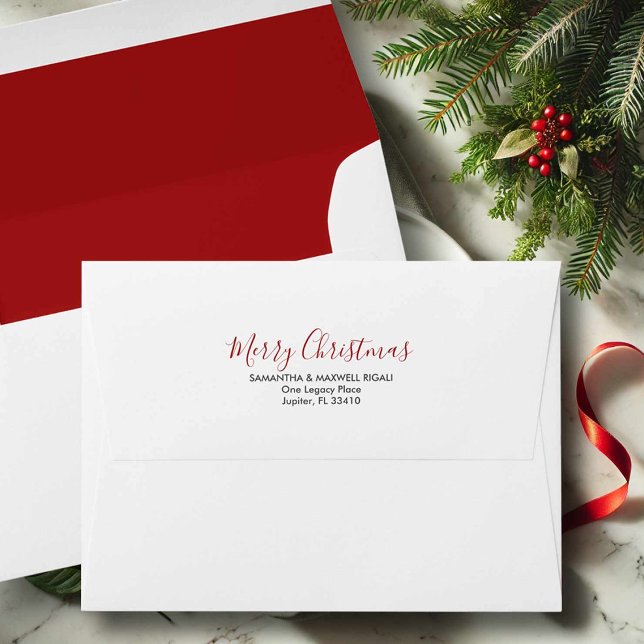 Christmas 4x6 Return Address envelope (Christmas return address envelopes )