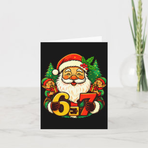 Christmas 67 Funny Xmas Santa Six Seven Meme Gen A Card