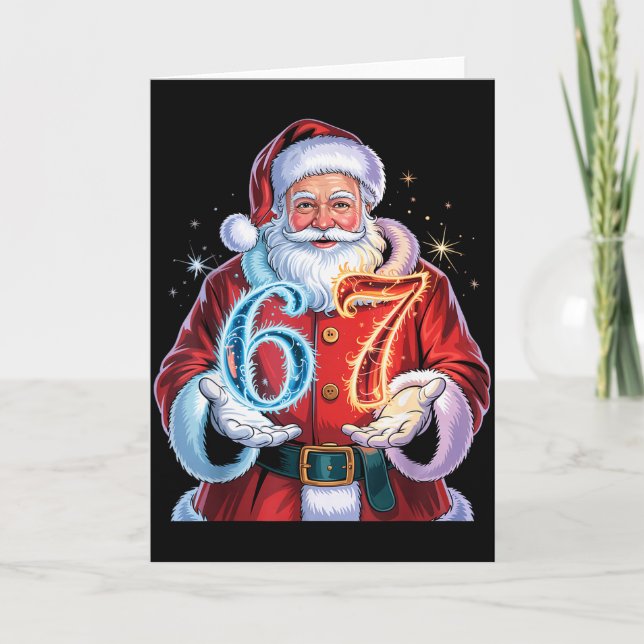 Christmas 67 Funny Xmas Six Seven Ugly Sweater 6-7 Card (Front)