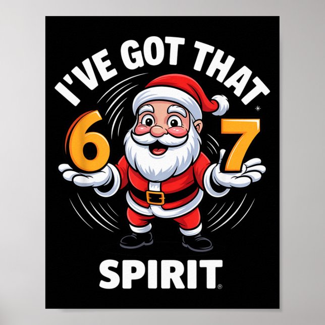 Christmas 67 Funny Xmas Six Seven Ugly Sweater 6-7 Poster (Front)