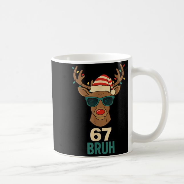 Christmas 67 Meme Design Funny Six Seven Hands 6 7 Coffee Mug (Right)
