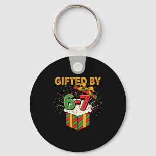 Christmas 67 Meme Design Funny Six Seven Hands 6 7 Key Ring