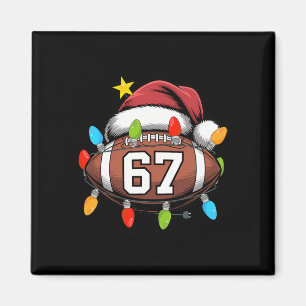 Christmas 67 Meme Footll Santa Hat Funny Xmas Boys Magnet