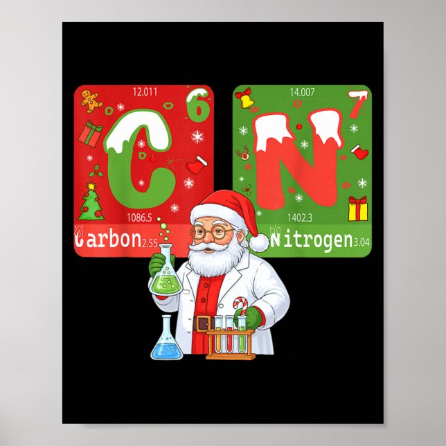 Christmas 67 Meme Science Chemistry Humor Periodic Poster (Front)