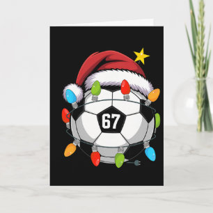 Christmas 67 Meme Soccer Ll Santa Hat Funny Xmas B Card