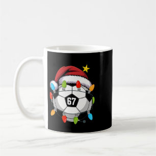 Christmas 67 Meme Soccer Ll Santa Hat Funny Xmas B Coffee Mug