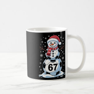 Christmas 67 Meme Soccer Snowman Tree Funny Xmas B Coffee Mug