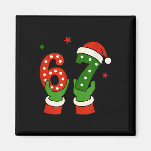Christmas 67 Six Seven Funny Gen Z Alpha Slang Mem Magnet