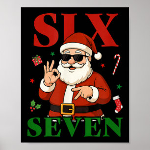 Christmas 67 Six Seven Funny Gen Z Alpha Slang Mem Poster