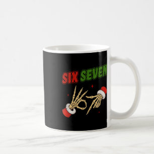 Christmas 67 Six Seven Skeleton Santa Funny Gen Z  Coffee Mug