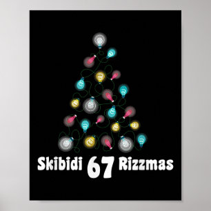 Christmas 67 Skibidi Rizzmas Funny Gen Z Slang Xma Poster