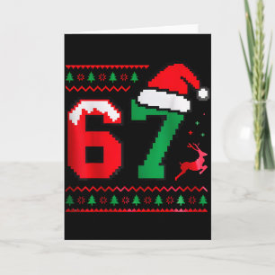 Christmas 67 Ugly Sweater Number 67 Design  Card