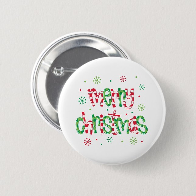 Christmas  6 cm round badge (Front & Back)