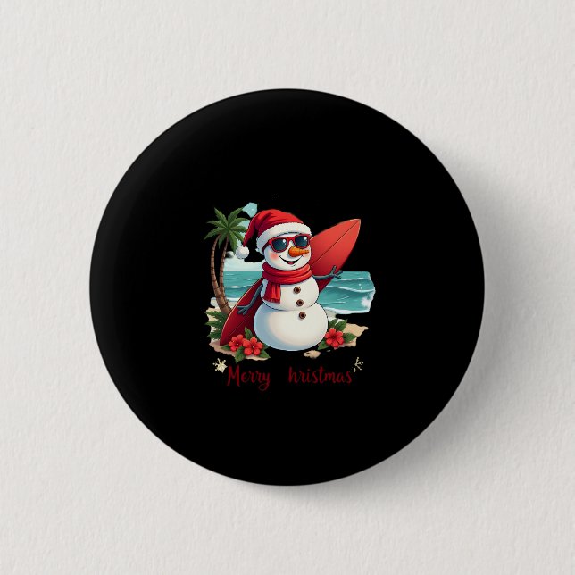 christmas  6 cm round badge (Front)