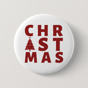 CHRISTMAS 6 CM ROUND BADGE
