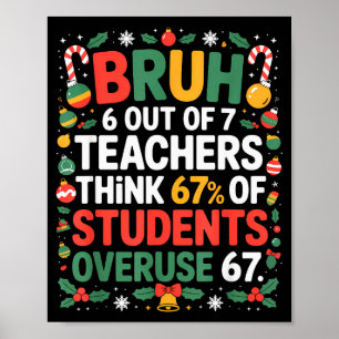 Christmas 6 Out Of 7 Teachers Think 67% Students O Poster