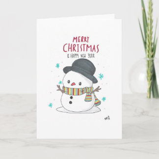 Christmas 6 Snowman Christmas Holiday Card