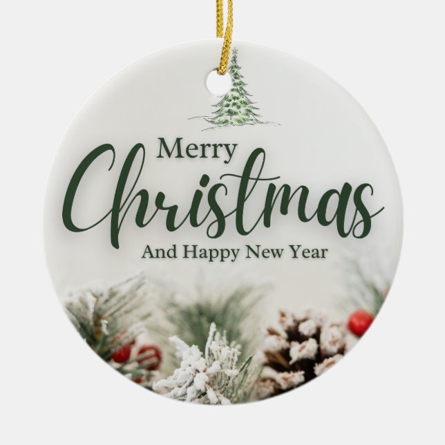 Christmas 7 ceramic ornament (Front)