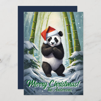 Christmas 7 panda, Happy Holidays, Christmas card