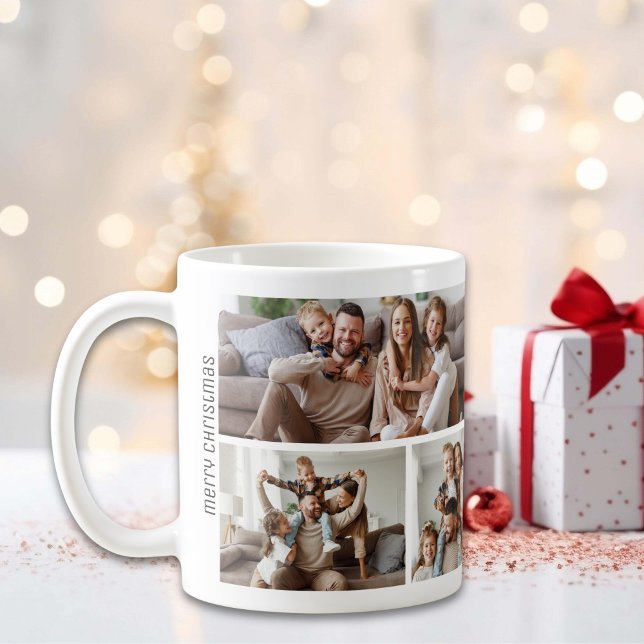 Christmas 7 Photos Collage Family Coffee Mug (Christmas 7 Photos Collage Family Coffee Mug)