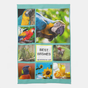 Christmas 8 Picture Family Photo ✨  Collage Custom Tea Towel