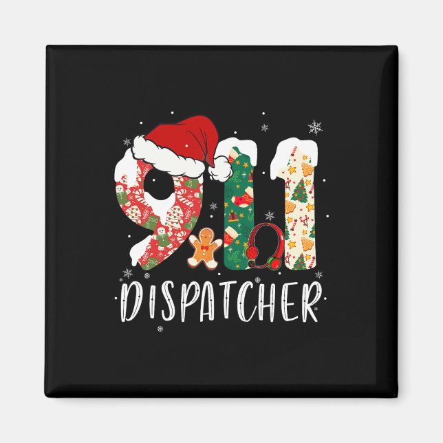 Christmas 911 Dispatcher  Magnet (Front)