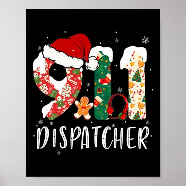 Christmas 911 Dispatcher Poster (Front)
