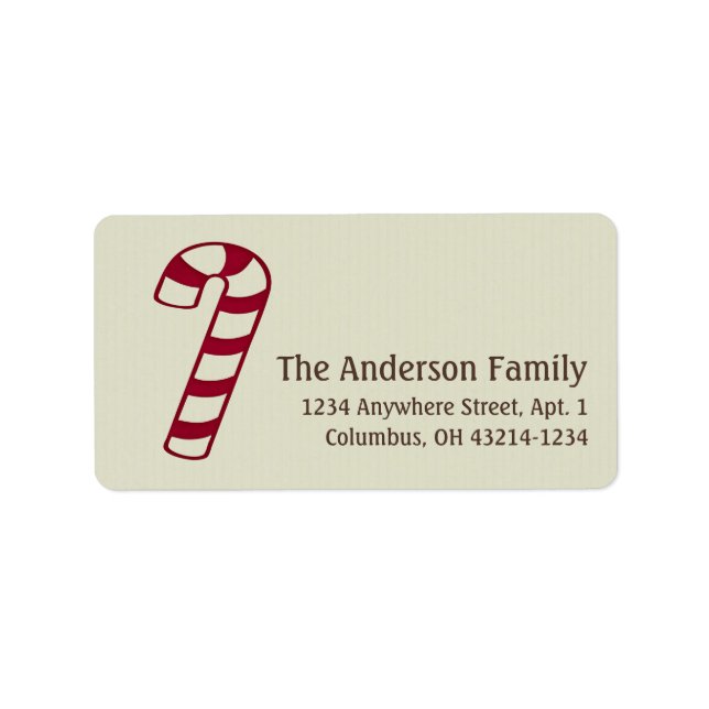 Christmas 9 : Candy Cane Return Address Label (Front)