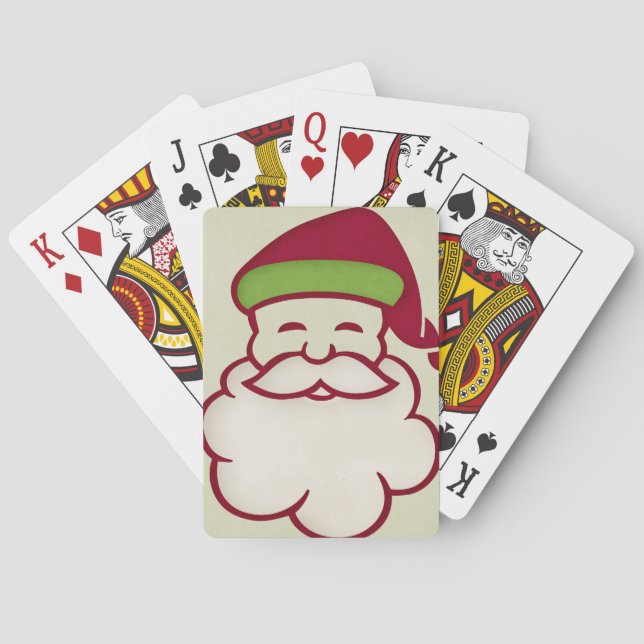 Christmas 9 : Santa Face Playing Cards 1 (Back)