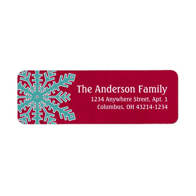 Christmas 9 : Snowflake 1e Return Address Labels (Front)