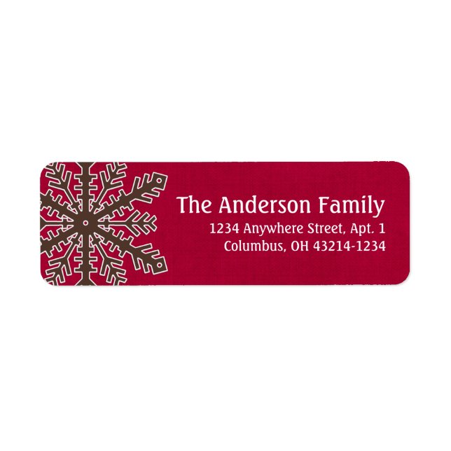 Christmas 9 : Snowflake 3c Return Address Labels (Front)