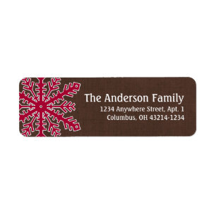 Christmas 9 : Snowflake 4c Return Address Labels