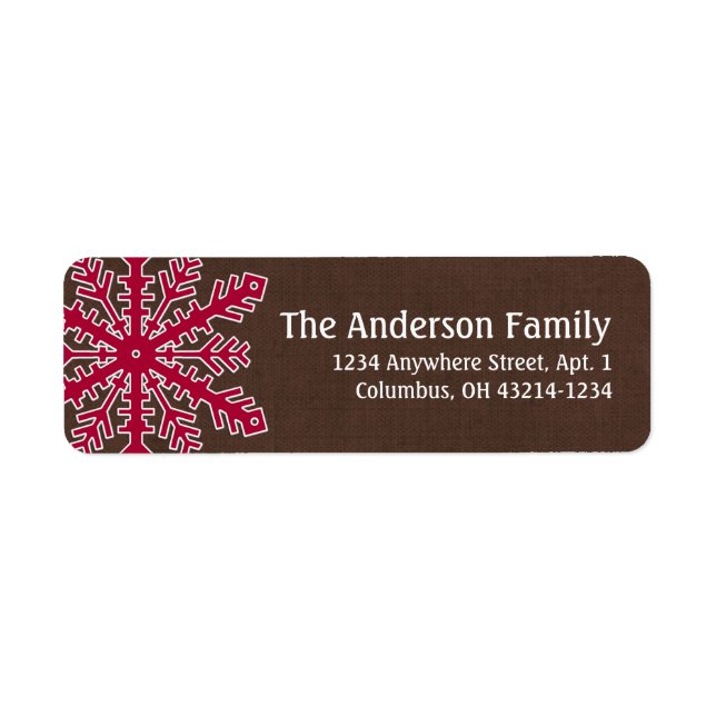 Christmas 9 : Snowflake 4c Return Address Labels (Front)