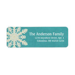 Christmas 9 : Snowflake 5b Return Address Labels