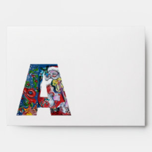 CHRISTMAS A LETTER /SANTA  CLAUS WITH VIOLIN ENVELOPE