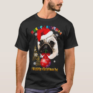 Christmas A Mighty Christmas Pug Santa Snow Classi T-Shirt