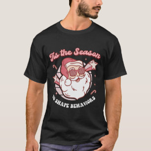 Christmas Aba Behaviour Therapy Retro Technician S T-Shirt
