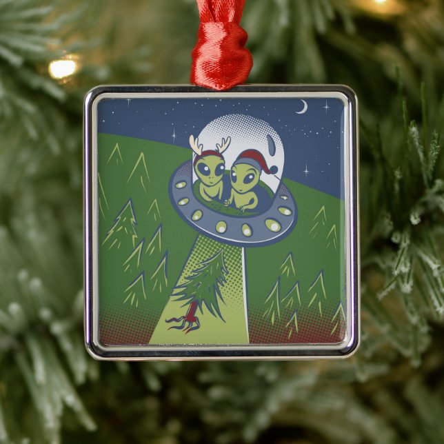Christmas abduction metal ornament (Tree)